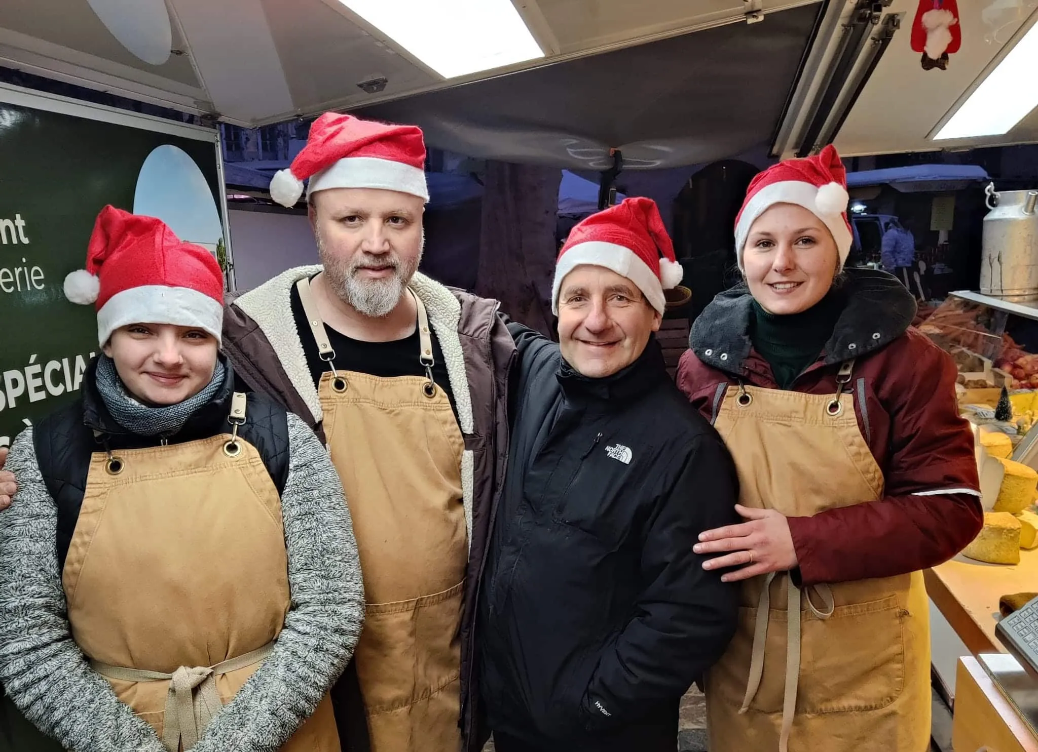 L’étal du Mas du Trident sur un marché de Noël